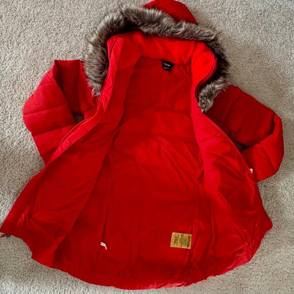 North Face TNF Dreamer Parkina 600 Down Winter Jacket Coat Red New sz medium - Picture 12 of 16